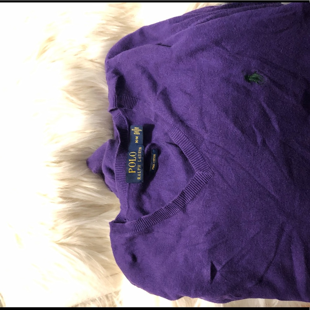 Polo v-neck sweater size medium